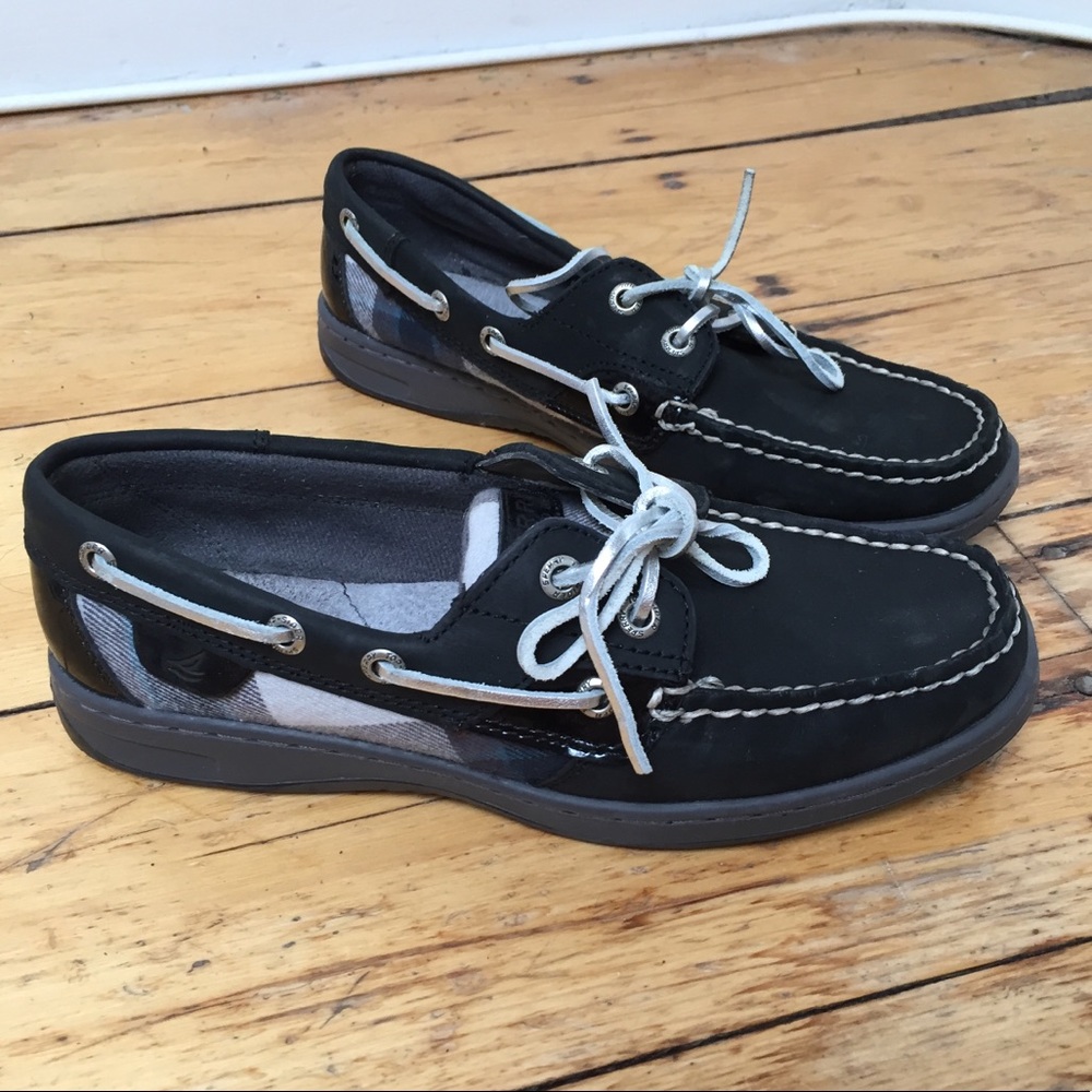 Black Sperry Topsider boatshoes
